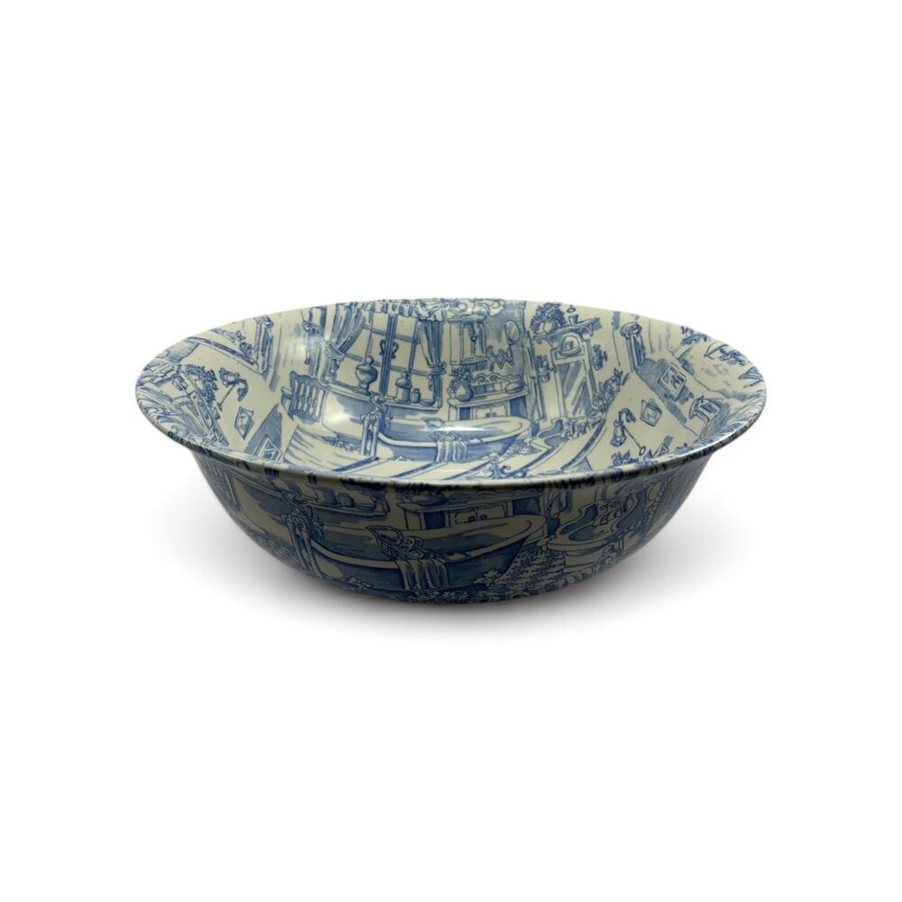 Rare Vintage Burgess & Leigh Burleigh Ware "Bathroom Nostalgia" Bowl